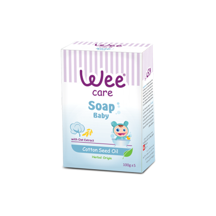 صابون بچه وی کر حاوی روغن پنبه دانه 100گرم Wee Care Soap Baby Cotton Seed Oil 100g